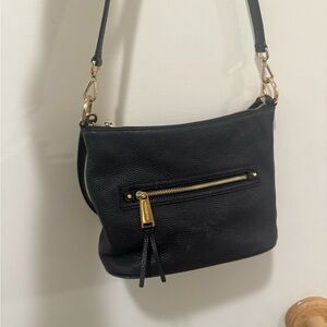 Michael Kors Black Shoulder Bag with Gold Details